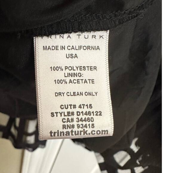 Trina Turk Sarita‎ Windowpane Mesh Squares High Waist Poofy Skirt EUC 6 - Picture 8 of 9